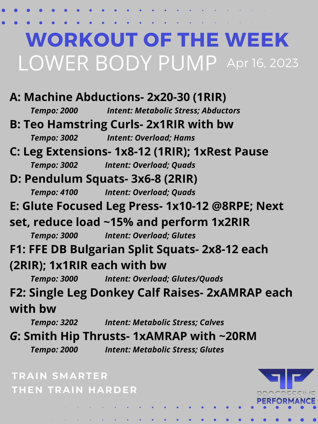 Lower Body Pump