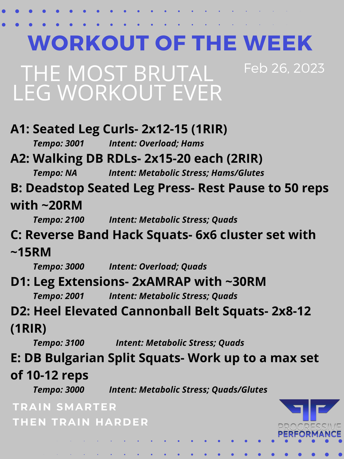 The Most Brutal Leg Workout EVER Progressive Performance Personal Training