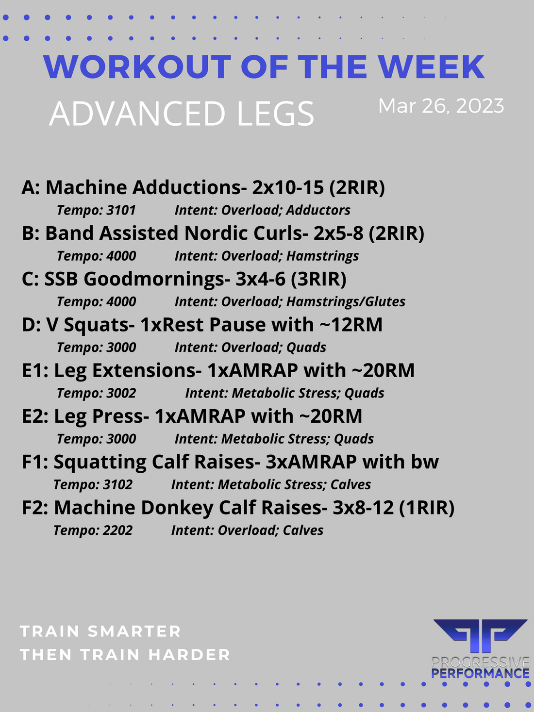 Advanced Legs